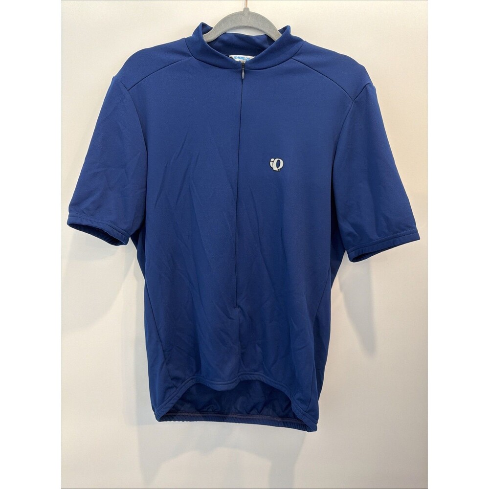 Pearl Izumi Bike Jersey Mens Sz M Top Cycling 3/4 Zip Short Sleeve Blue USA